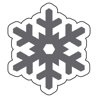 Snow Flake Sticker (Grey)